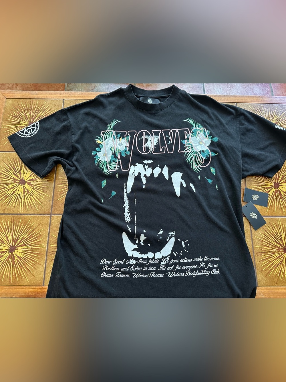 Darc Sport X Island Blood Thirsty Oversized M Black T Shirt NWT